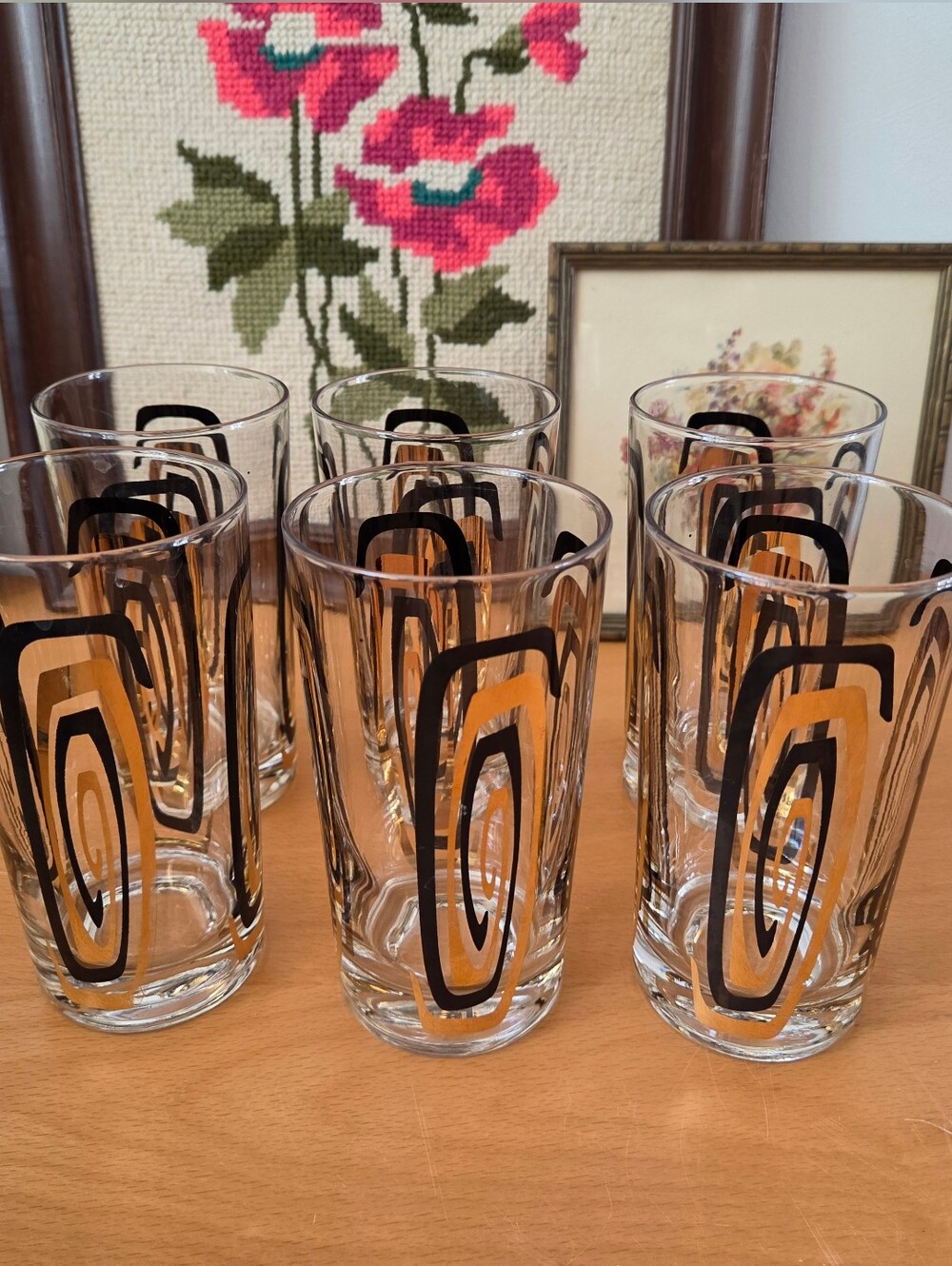 Vintage Cutler Atomic Age MCM Galaxy Highball Glasses — Set of 6